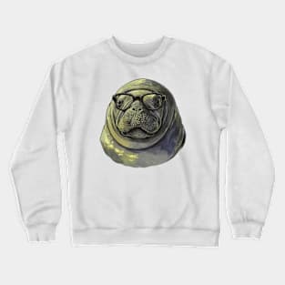 Visionary Manatee: Because Even Sea Cows Need Glasses Crewneck Sweatshirt